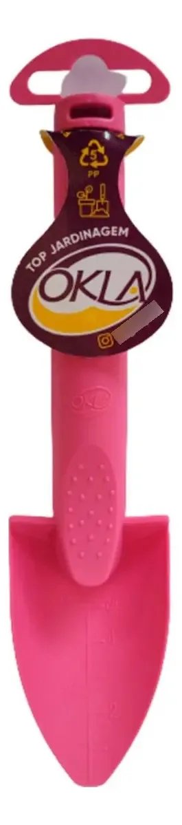 Pá de Jardinagem Larga Okla Rosa com Proteção UV