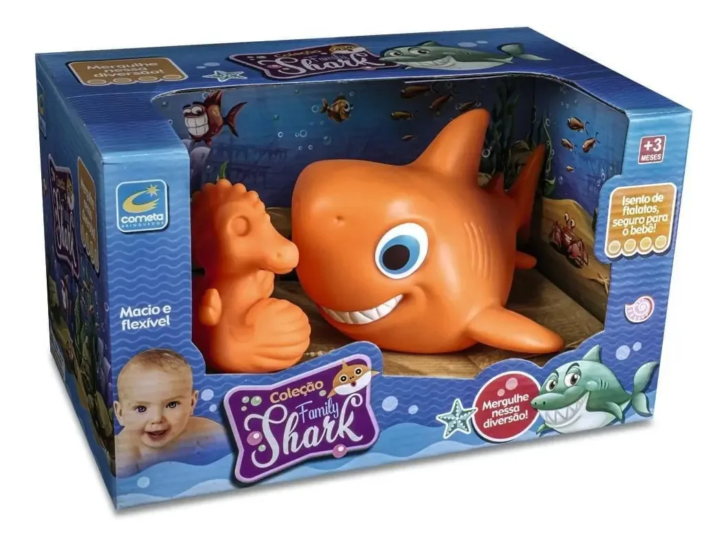 Family Shark Com Cavalo Marinho - Brinquedos Cometa