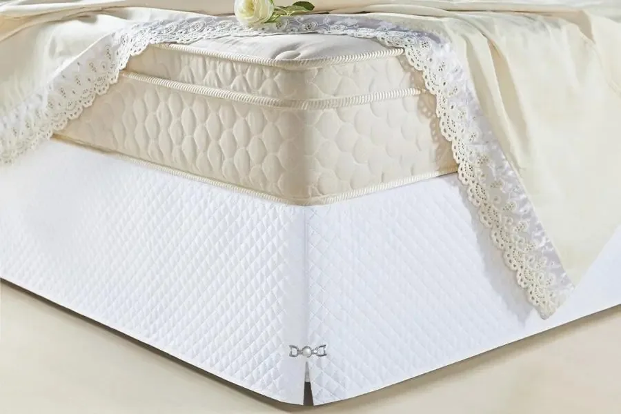 Saia Para Cama Box Solteiro Veneza Branco