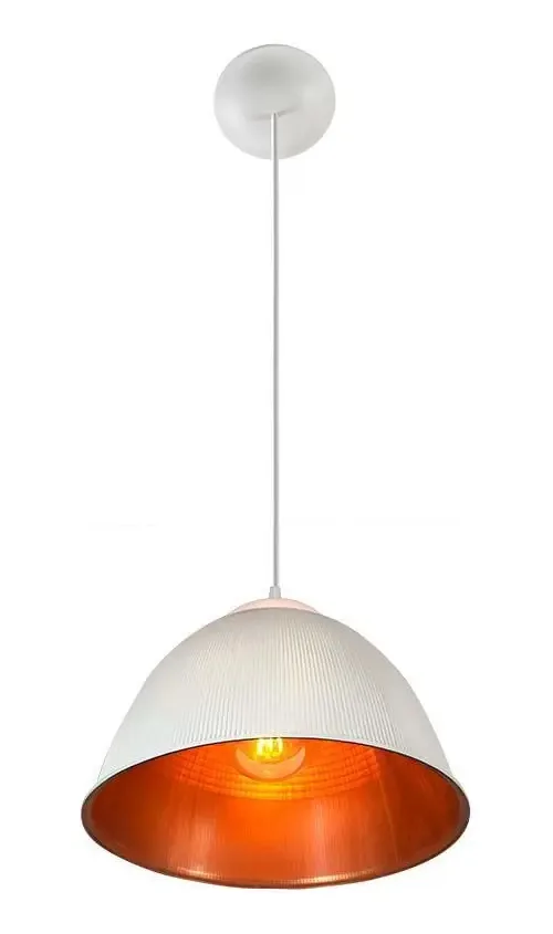 Pendente Sambaqui 12 1xe27 Branco Cobre