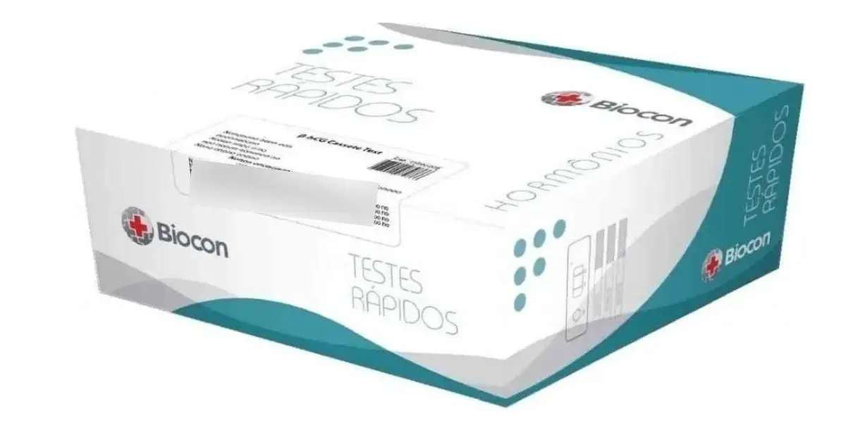 Teste Gravidez Biocon HCG 10mui 50 Tiras Sensibilidade 10mUI/ml