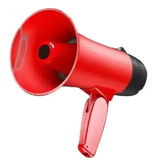 Megafone Portátil Recarregável Com Musical E Gravador