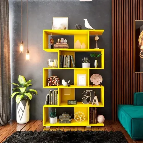 Estante Twister Mdf Tcil Cor Amarelo