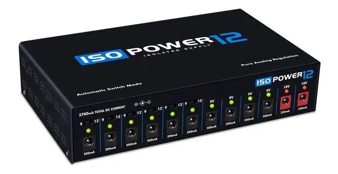 Fonte Isolada Para 12 Pedais Landscape Isopower 12 Cor Preto