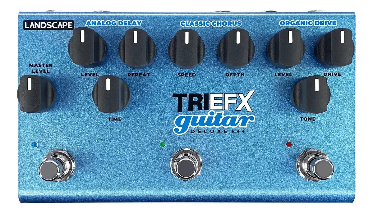 Pedal de Efeitos Landscape Triefx Guitarra Azul-celeste Drive Chorus Delay