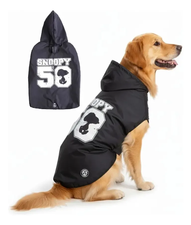 Rp.snoopy Capa De Chuva 50 Preta M