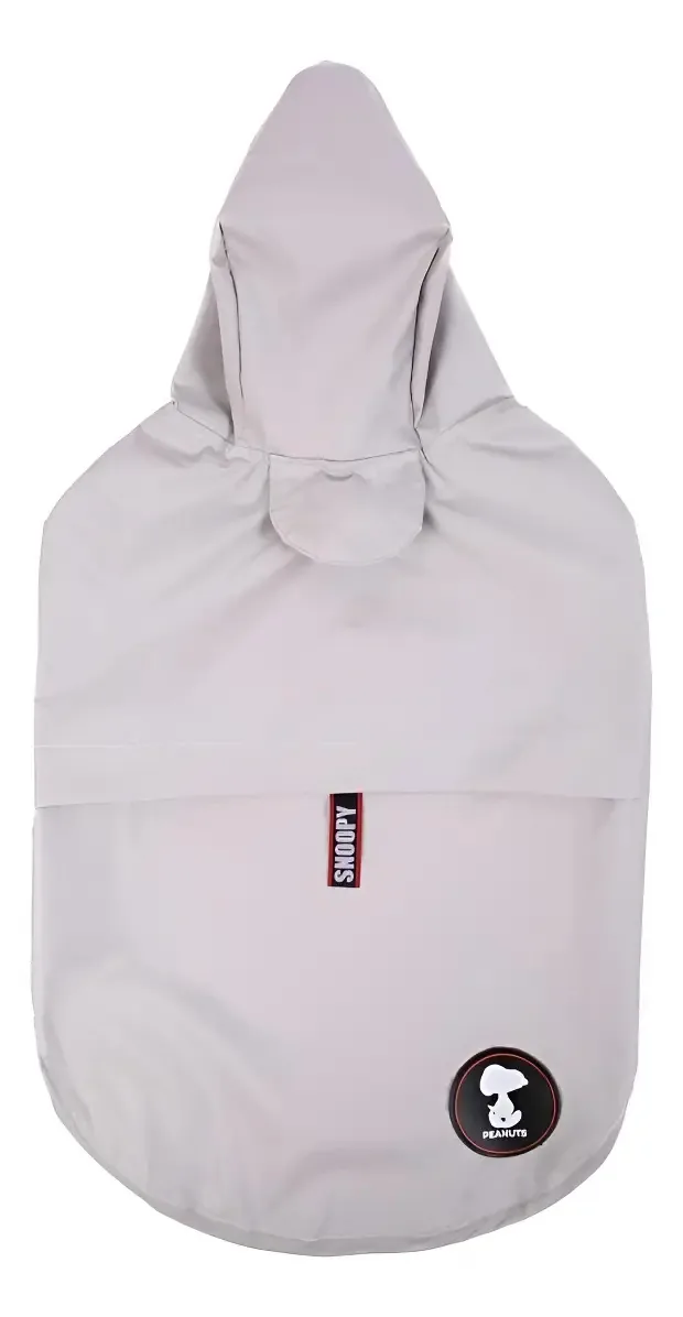 Capa De Chuva Para Cães Snoopy Shadow - Cinza, Tamanho:g Cinza