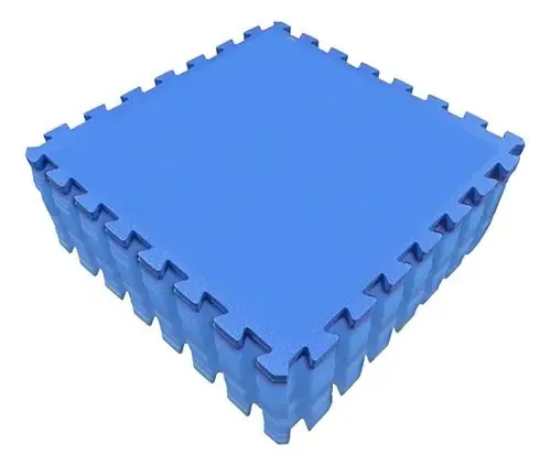 20 Unid Tatame Eva Tapete Academia 50x50 Azul Royal 10mm