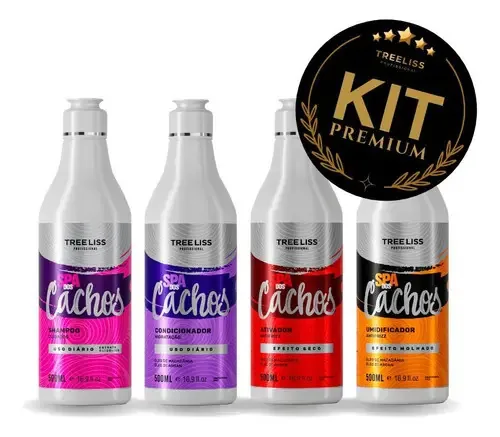 Kit 1 Tratamento Capilar Spa Dos Cachos 2kg Tree Liss