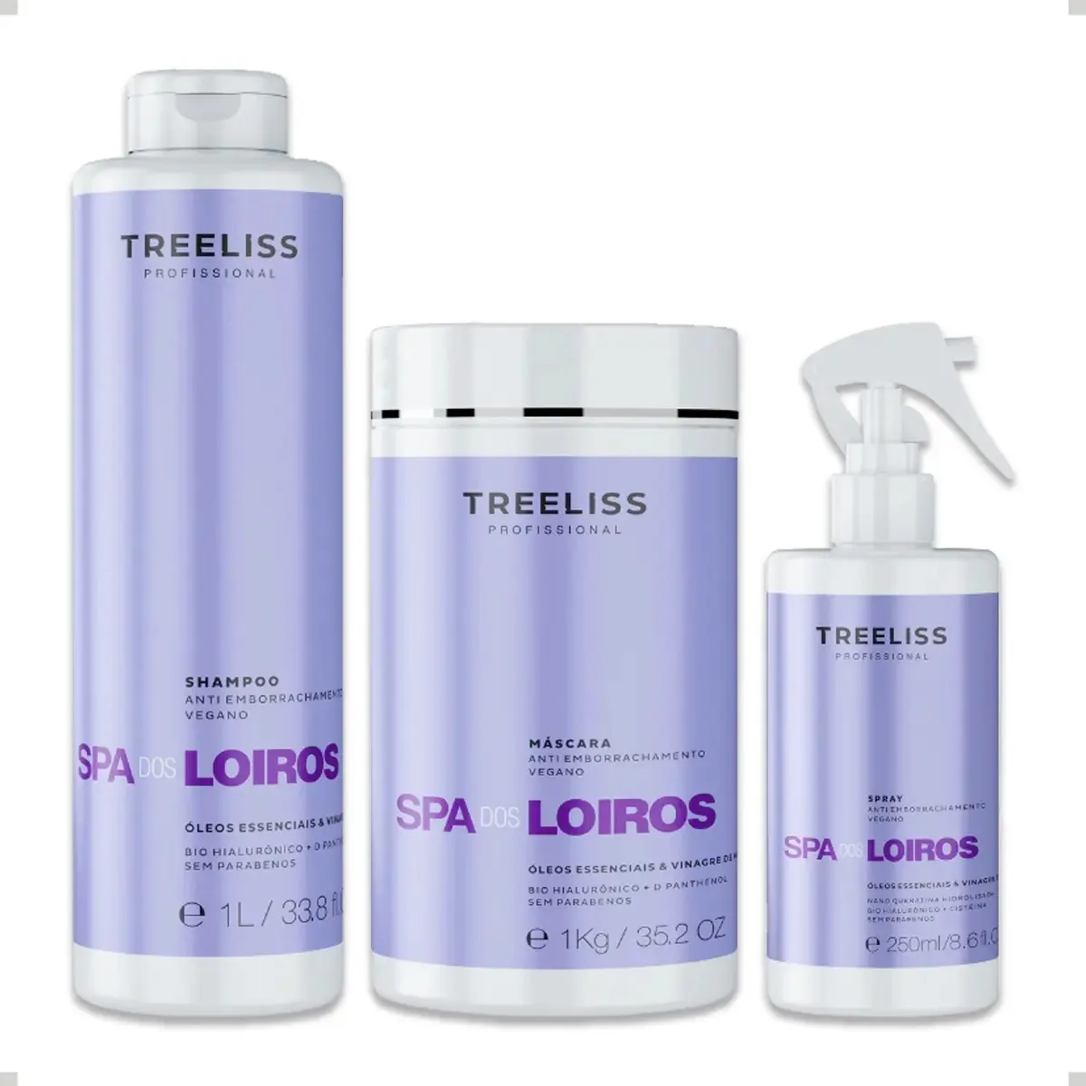Kit Spa Dos Loiros Antiemborrachamento Treeliss Profissional