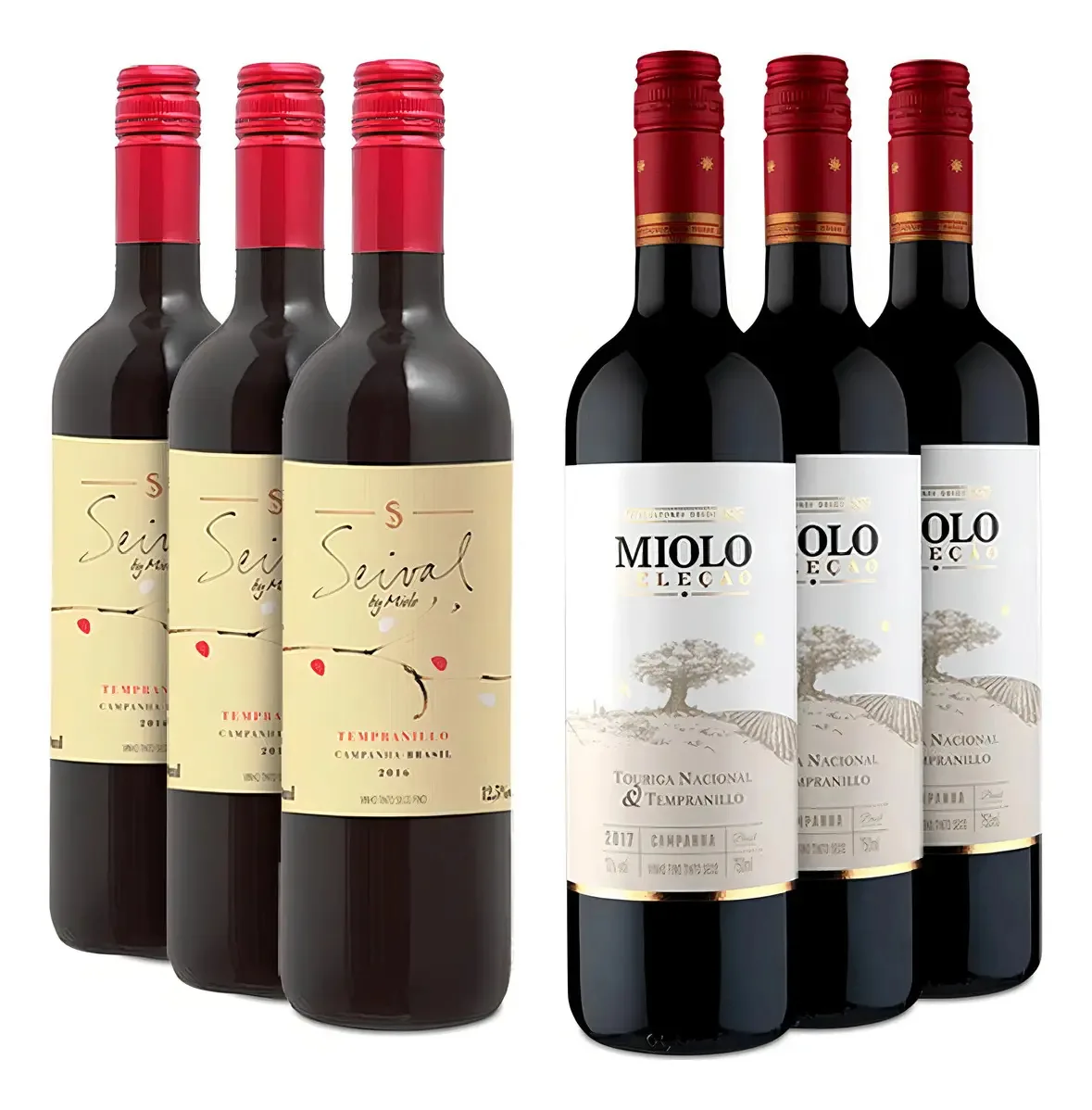 Vinhos Miolo Seleção Touriga / Seival Tempranillo 3 Un Cada