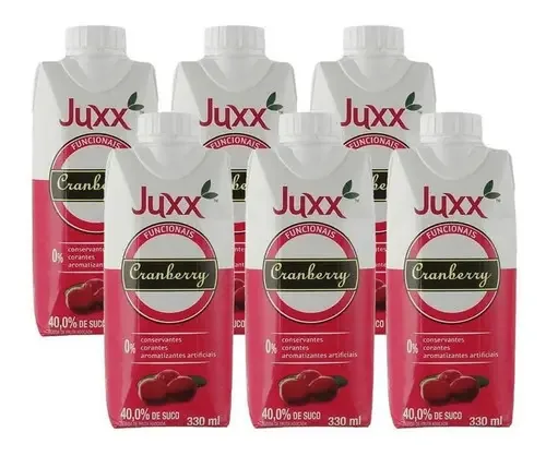 Suco Juxx Cranberry 330ml - 6 Unidades