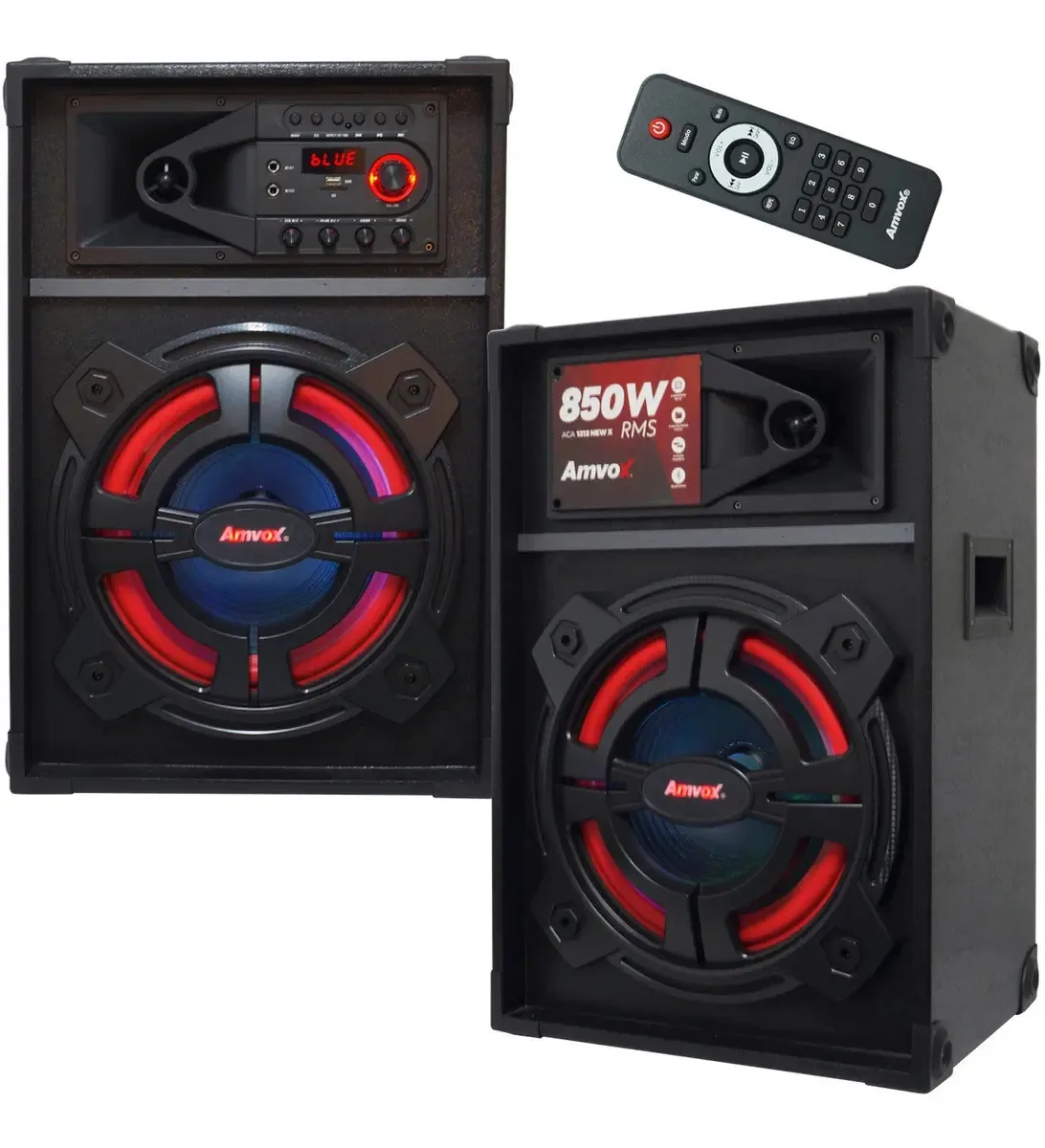 Caixa Som Bluetooth 850w Rms Ativa Passiva Mp3 Fm Usb Led