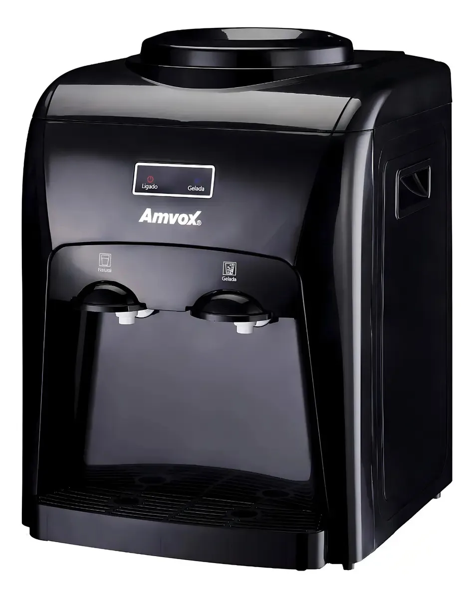 Bebedouro Refrigerado Eletrônico Agua Gelada Black Cor Preto