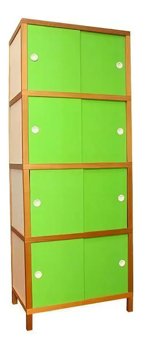 Armário Portas Correr 744-4 Portas Verdes
