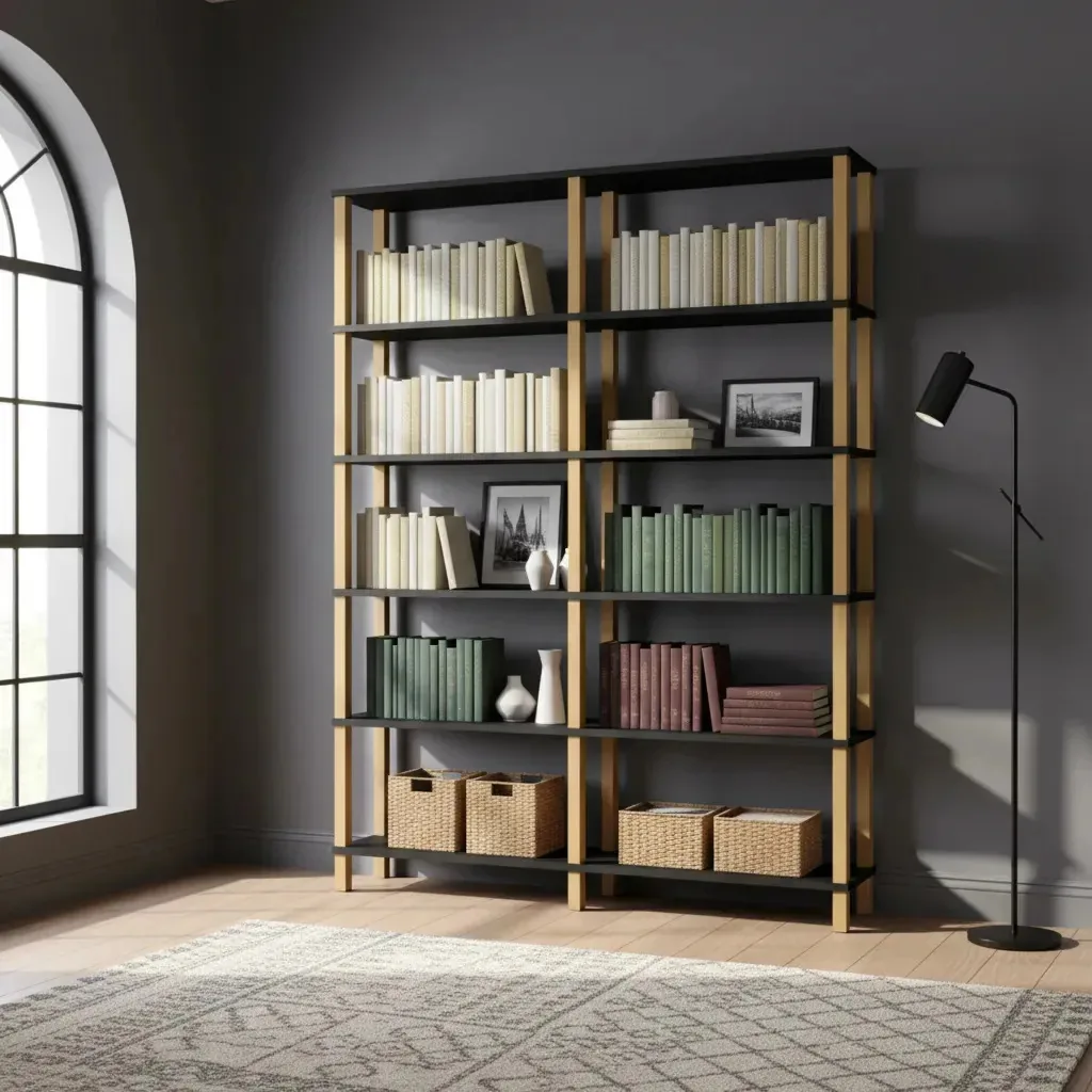 Estante Evolukit 140x26x186 Preto