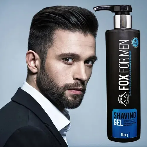 Gel De Barbear Fox For Men 1kg Refrescante Para Bancada