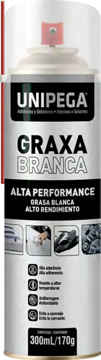Graxa Unipega Branca Alta Performance 300mL Lubrificação