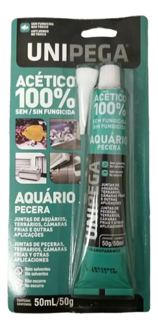 Aquários de silicone 100% acético Terrários Unipega 50ml