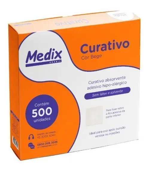 Curativo Redondo Bege C/500 Und Medix