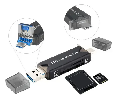 Leitor De Cartão Sd Micro Sd 3 Em 1 Otg Celular Computador