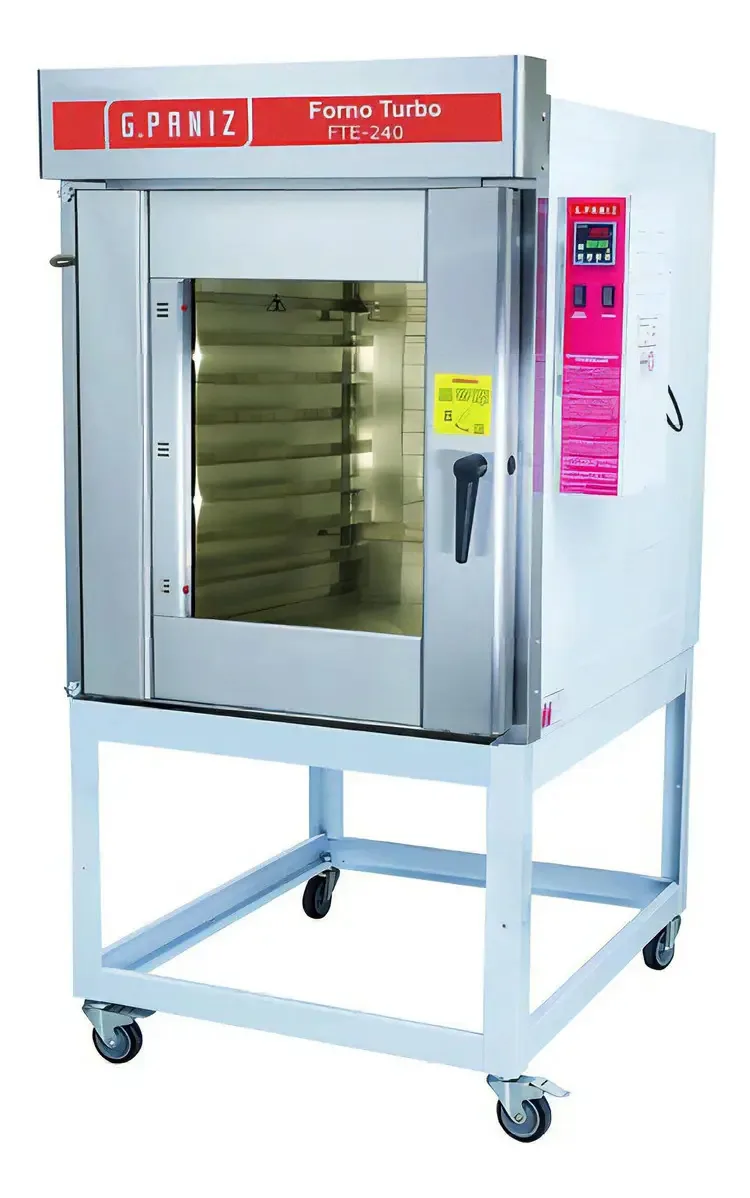 Forno Turbo Elétrico Gpaniz FTE240 8 Esteiras Padaria 380V Trifásico