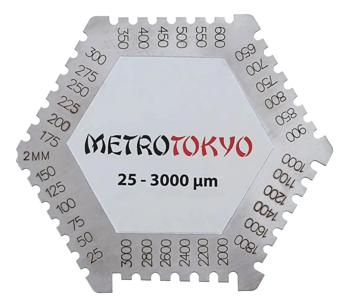 Medidor Camada Tinta Úmida Tipo Pente 25-3000µm