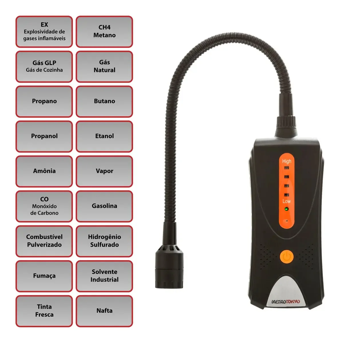 Detector Gás Combustível Natural Glp Metano + Certificado