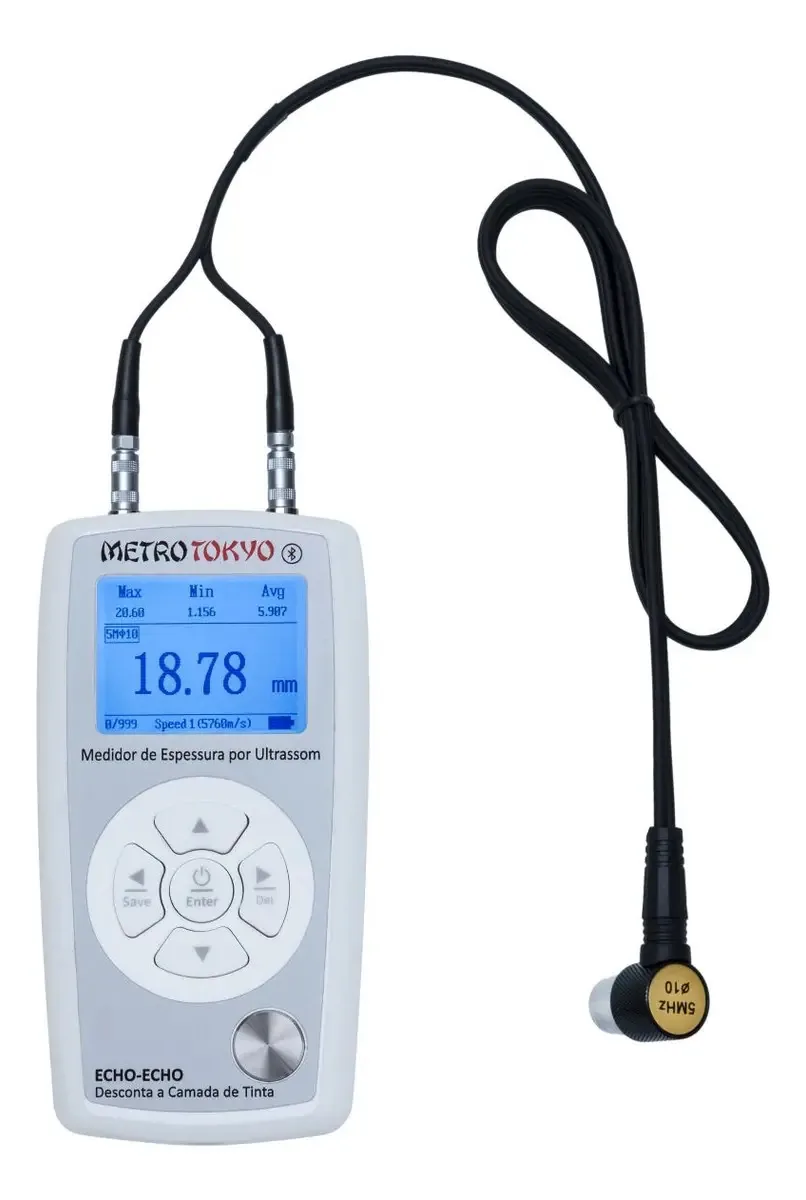 Medidor Espessura Ultrassom Desconta Camada Tinta Echo-echo
