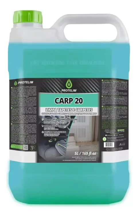 Carp20 5L Protelim Limpa Estofado Carpete Tapete Concentrado