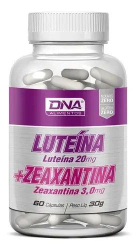 DNA Suplementos Luteína 20mg + Zeaxantina 3mg 60 Cápsulas Sem Sabor