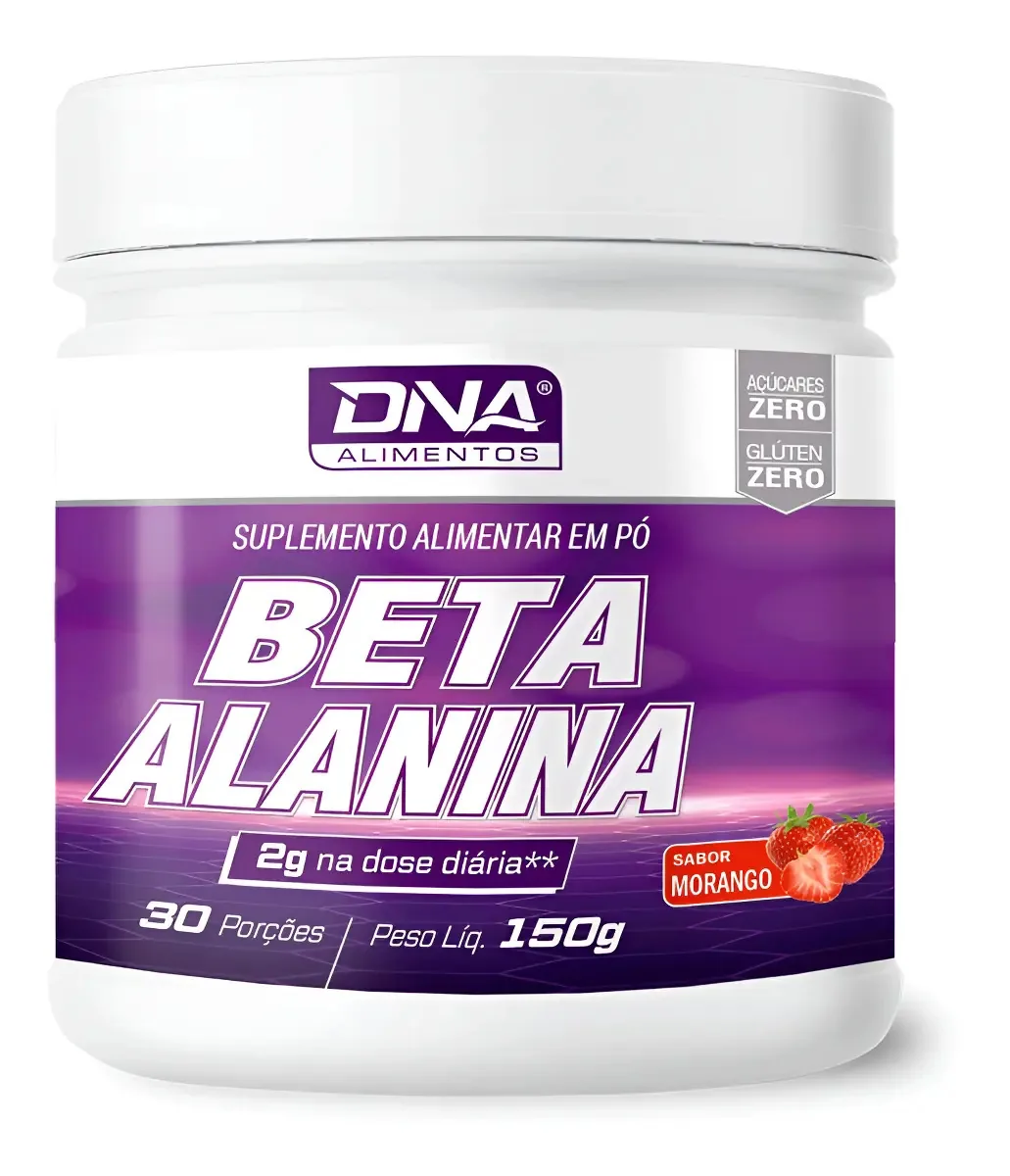 Beta Alanina em Pó DNA Suplementos de Morango 150g