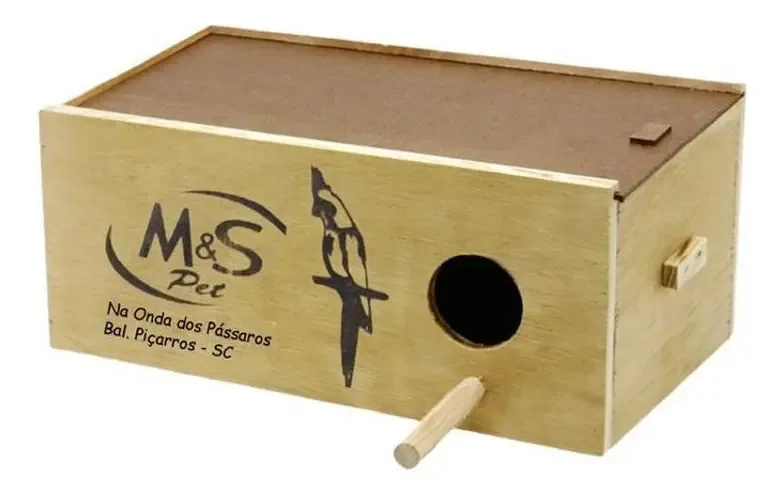 Kit 2 Ninhos Madeira Para Reprodução Calopsita Aves