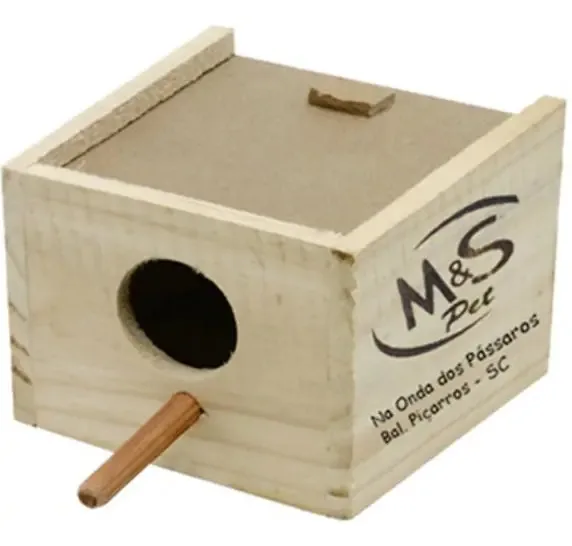 Kit 15 Ninho Madeira Manon Mandarim Passaros Aves