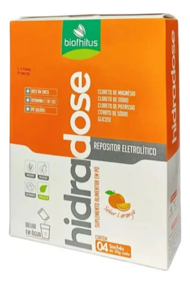 Hidradose Laranja 4 Saches De 30g