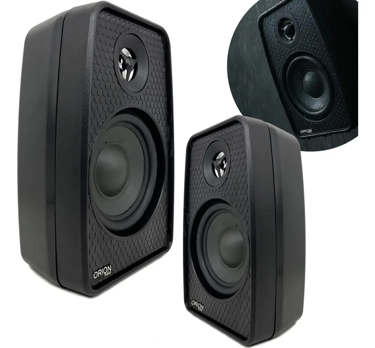 2 Caixas Som Ambiente Resistente Água140w 8 Ohms Pretas