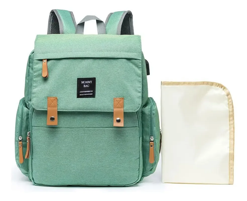 Mochila Maternidade Verde Mommy Bag Executive Grace
