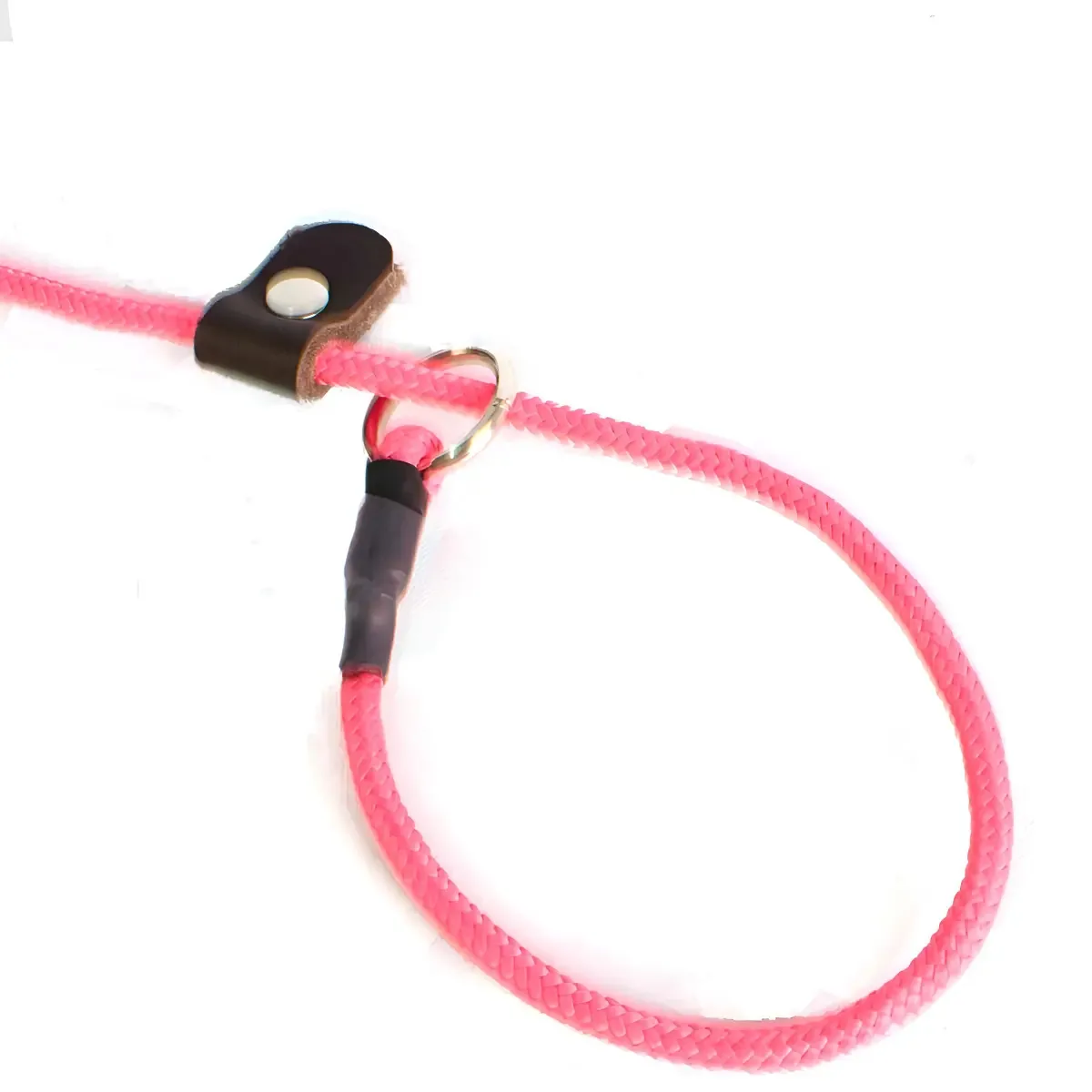 Corda Guia Unificada 6mm Enforcador Cão Adestramento Cor Rosa