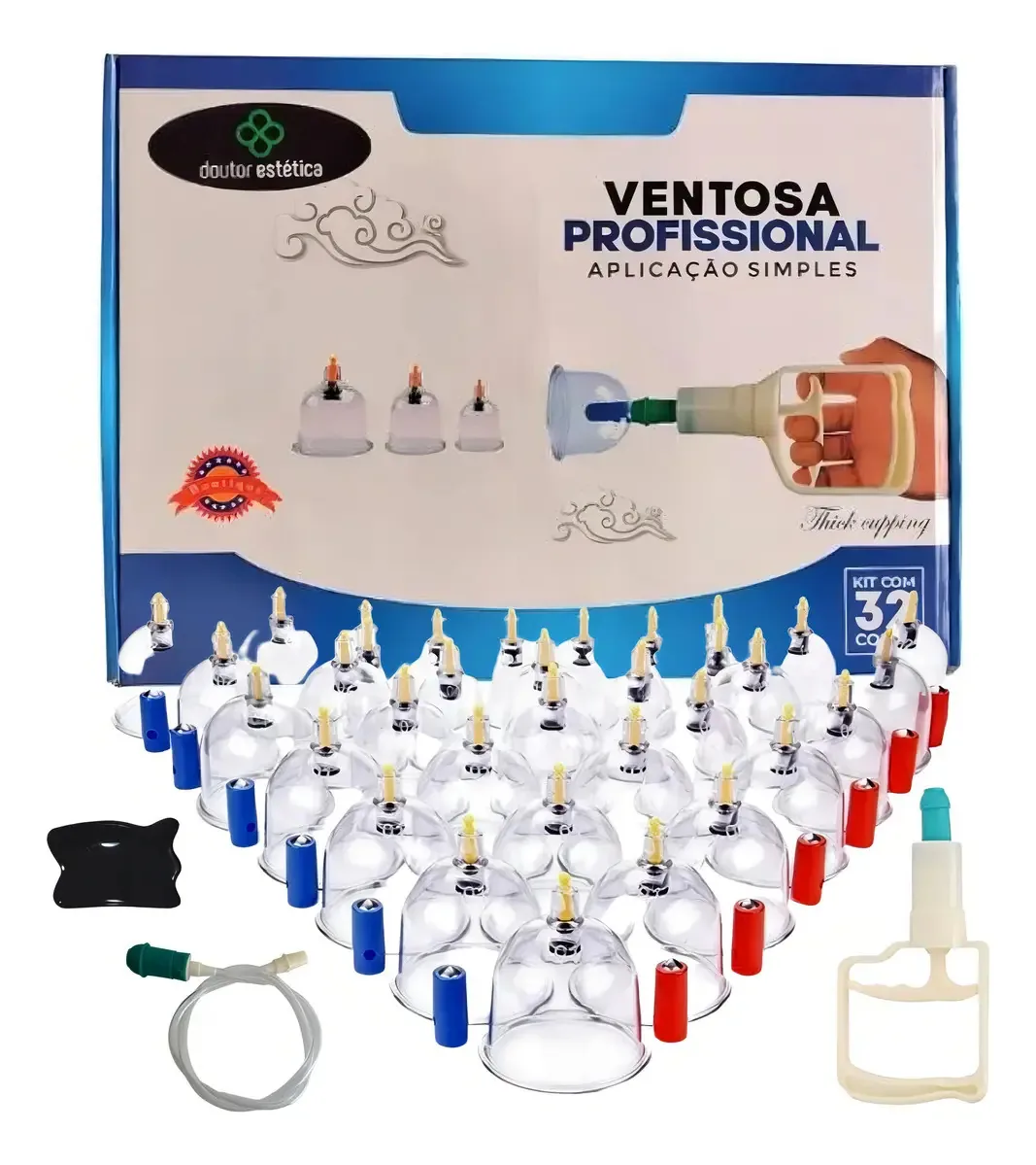 Kit De Ventosas Ventosaterapia Doutor Estética Massoterapia