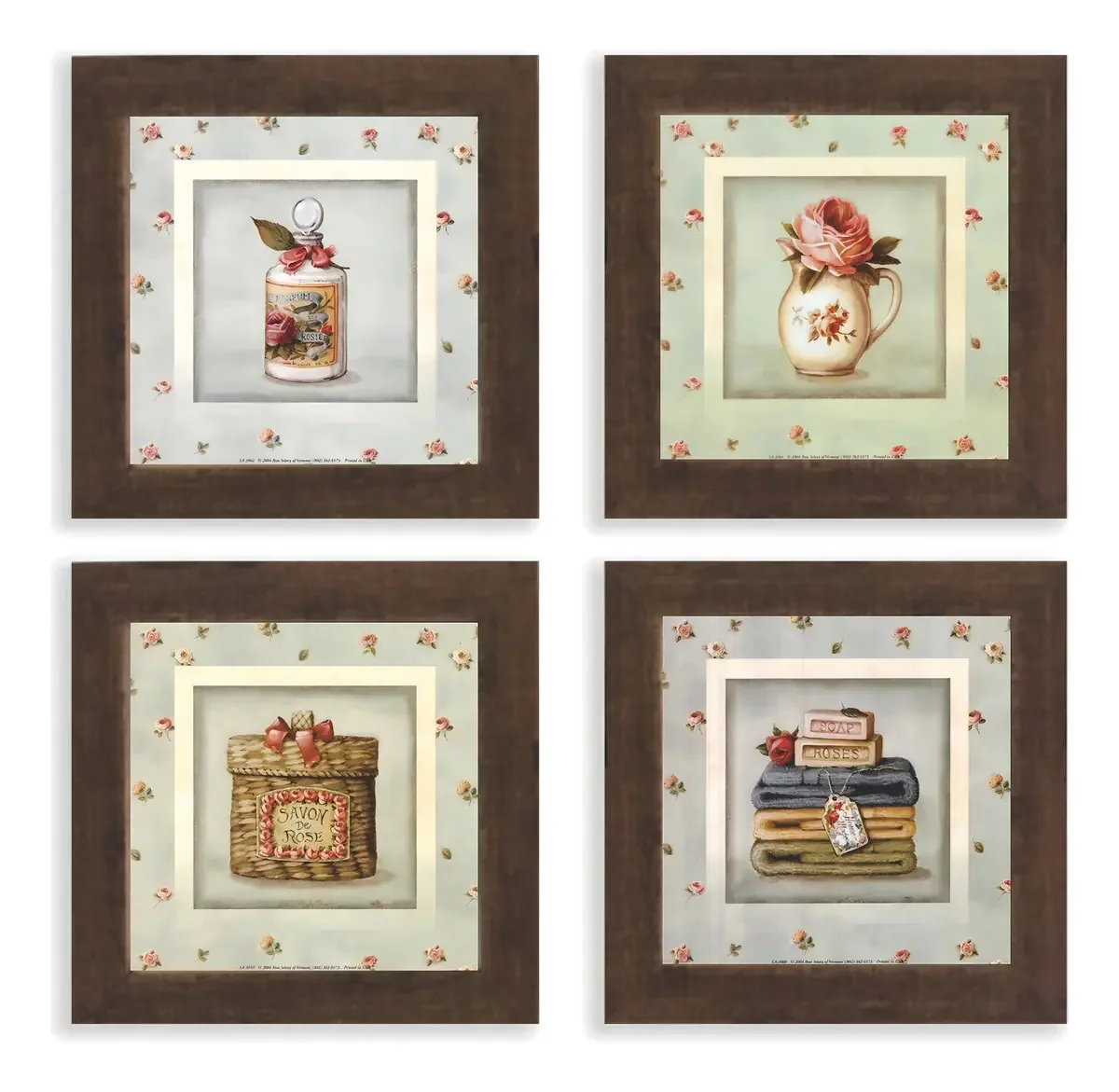 Quadros Vintage Banheiro Cesto Madeira Rústica 21x21cm