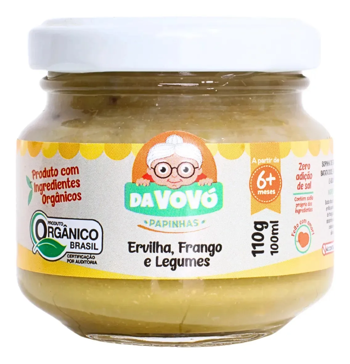 Papinha Orgânica 6+ Ia 100% Natura Sem Conservantes