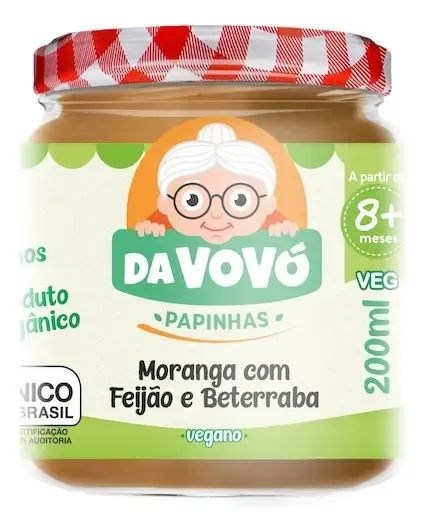 Papinha 8+veg Moranga Com Feijão E Beterraba Da Vovó