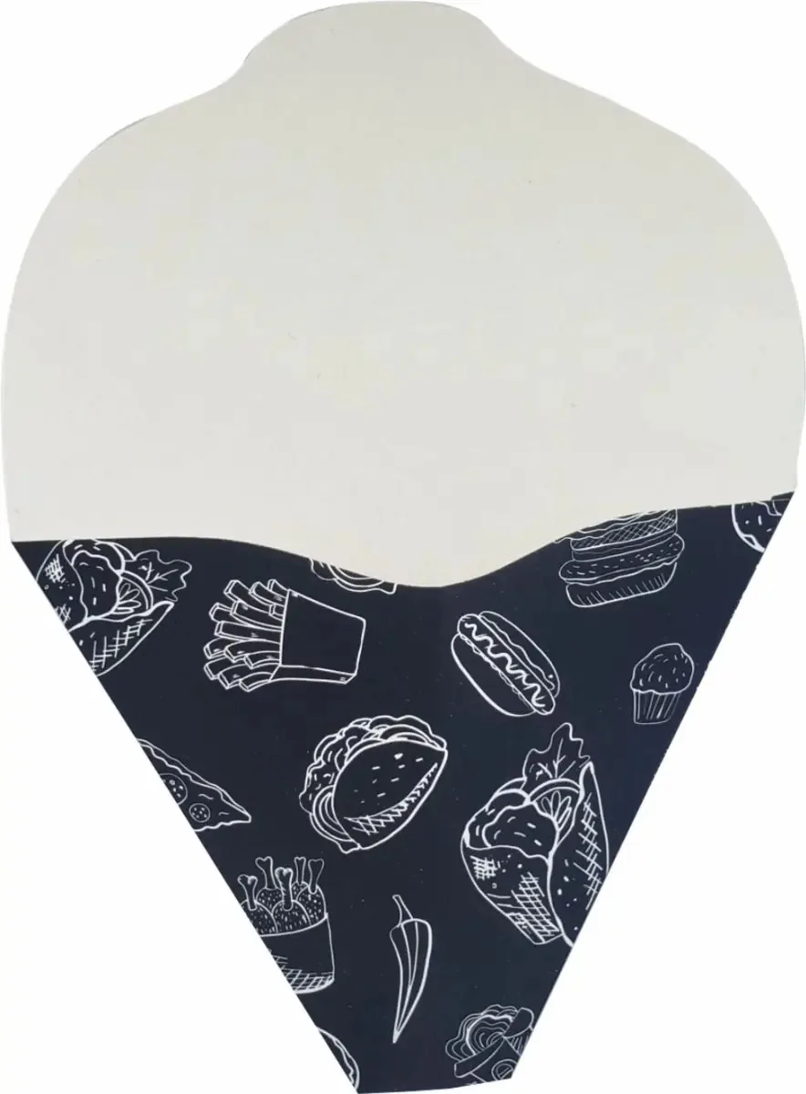 Caixa Embalagem Tapioca E Crepe Frances G 1000 Pçs (preto) Cor Preto