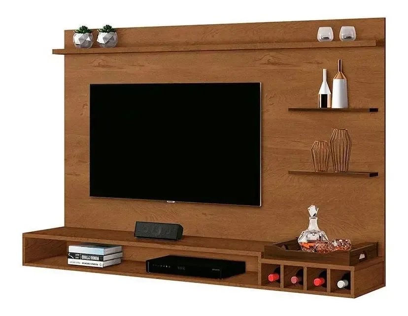 Painel Bar Palladium - Edn Móveis Cor Naturale