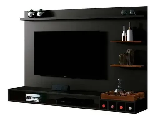 Painel Bar Palladium - Edn Móveis Cor Preto