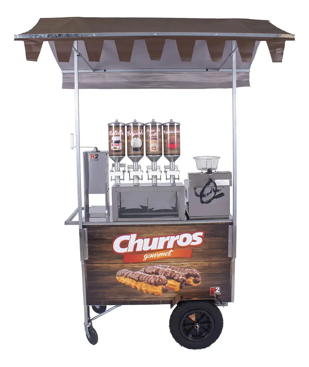 Carrinho Churros Gourmet Top Masseira Fuso E 4 Doceiras - R2