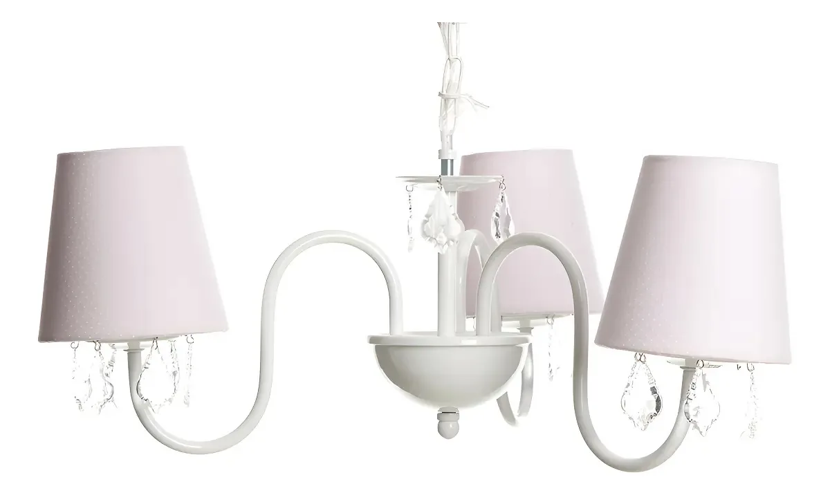 Lustre 3l Pingente Folha Quarto Bebê Infantil Menina