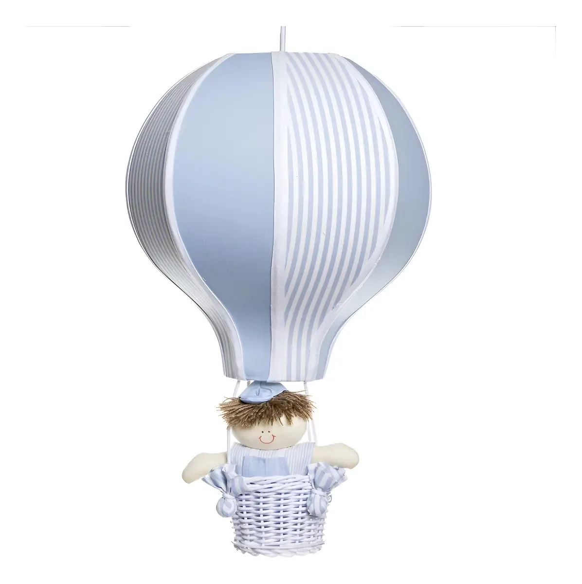 Lustre Balão Grande Azul Potinho de Mel Quarto Bebê Boneco