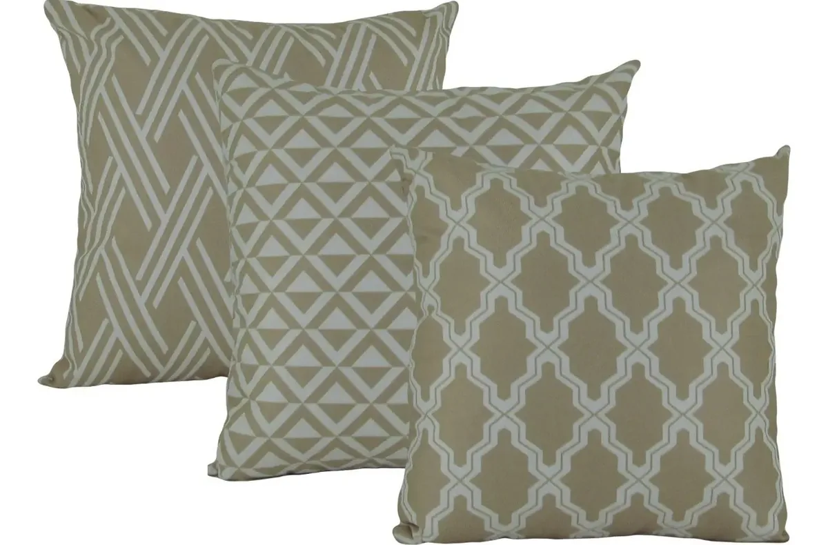 Conjunto 3 Capas Almofadas Suede Soft Bege