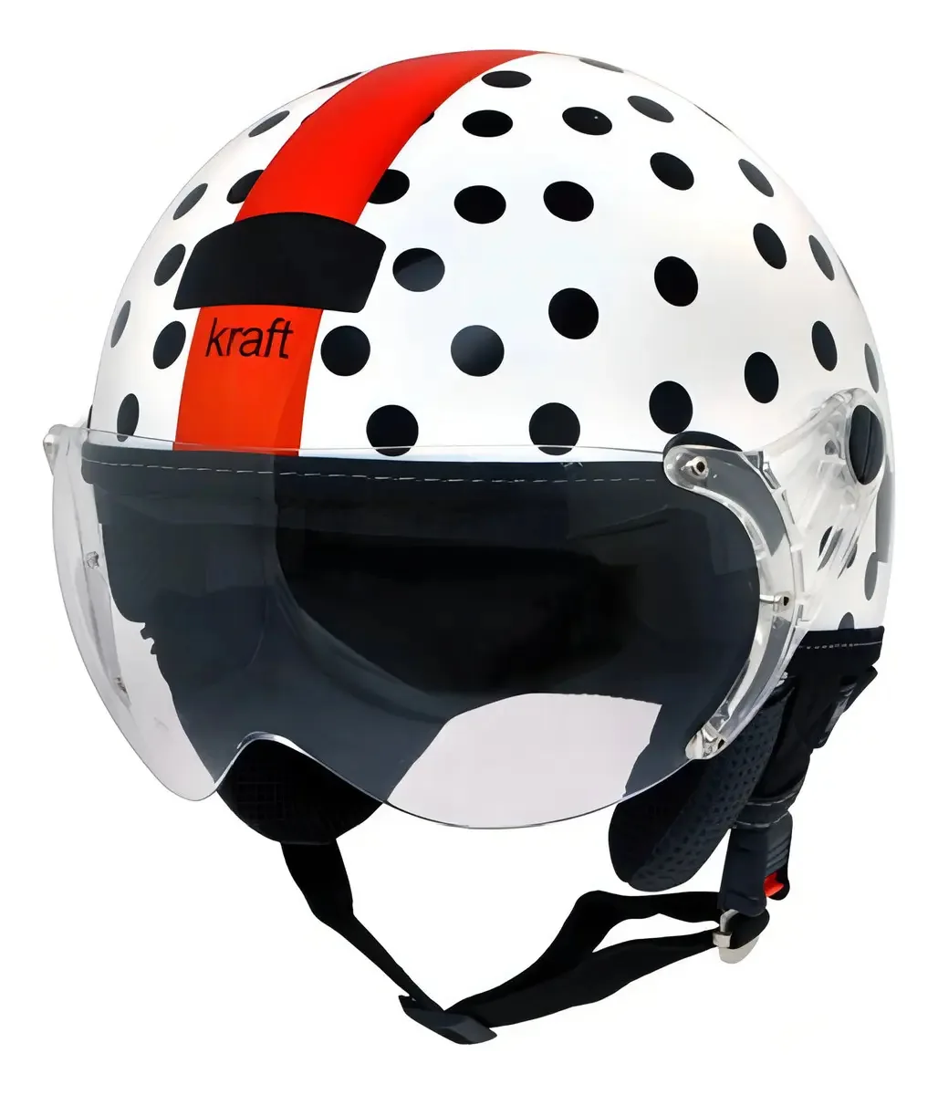 Capacete Kraft Plus Vintage Laço Branco